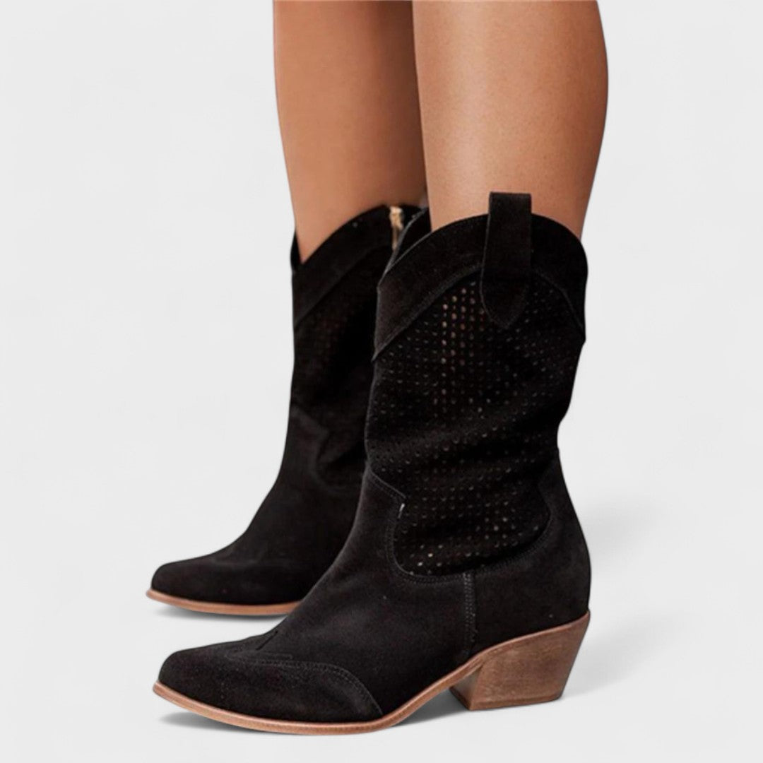 Raya | Women's Perforated Mid-Calf Boots