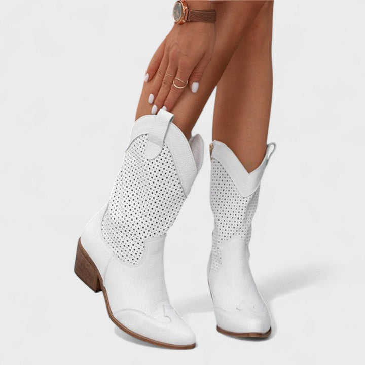 Raya | Women's Perforated Mid-Calf Boots