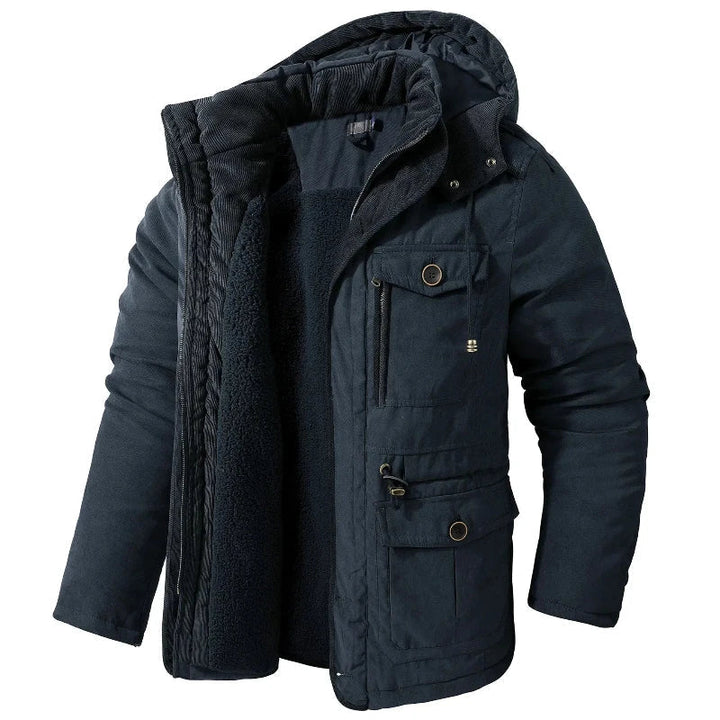 Frank | Men's Fleece-Lined Winter Parka with Detachable Hood