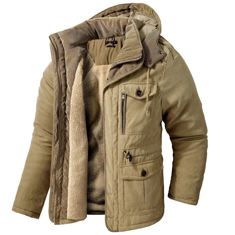 Frank | Men's Fleece-Lined Winter Parka with Detachable Hood