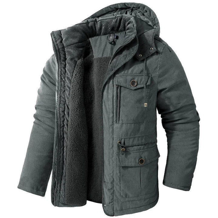 Frank | Men's Fleece-Lined Winter Parka with Detachable Hood
