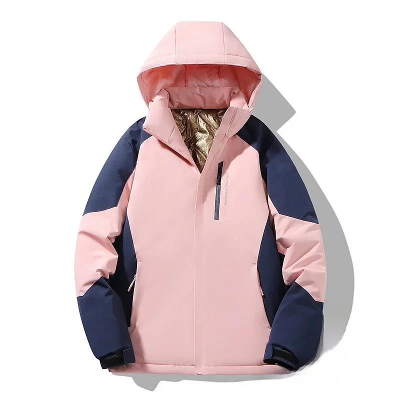 Wiktoria | Women’s ski jacket with a colour-block design and long sleeves