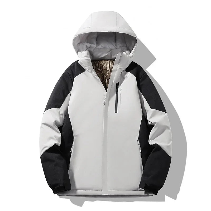 Wiktoria | Women’s ski jacket with a colour-block design and long sleeves