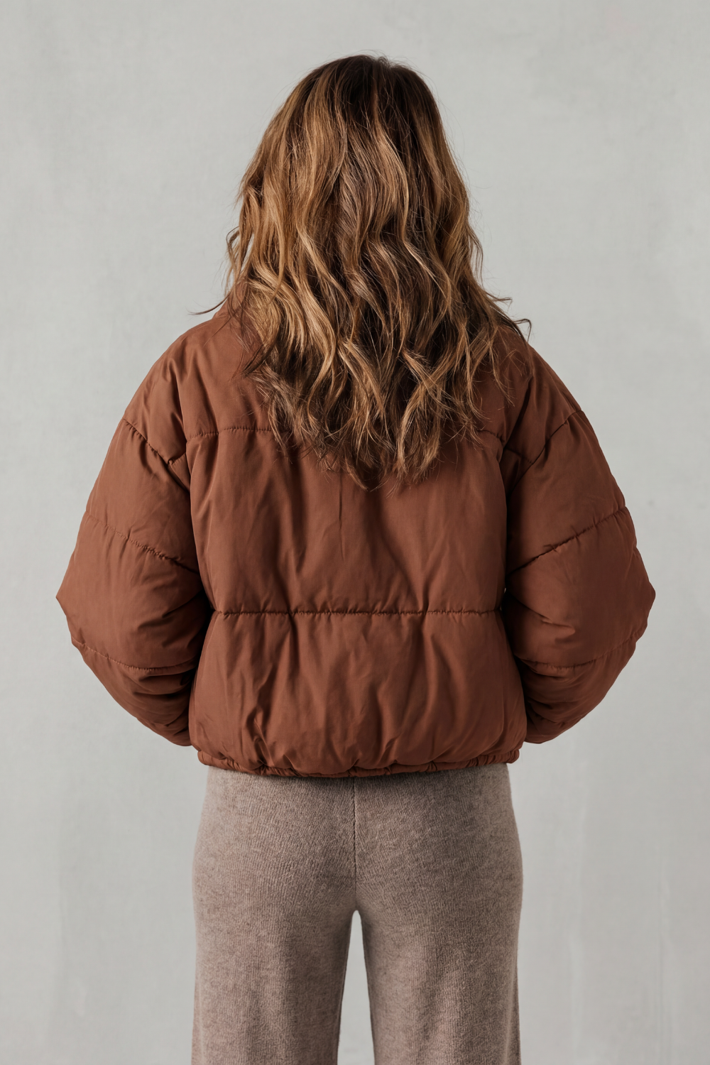 Halo | Women's Cropped Hooded Puffer Jacket with Drawstring Hem
