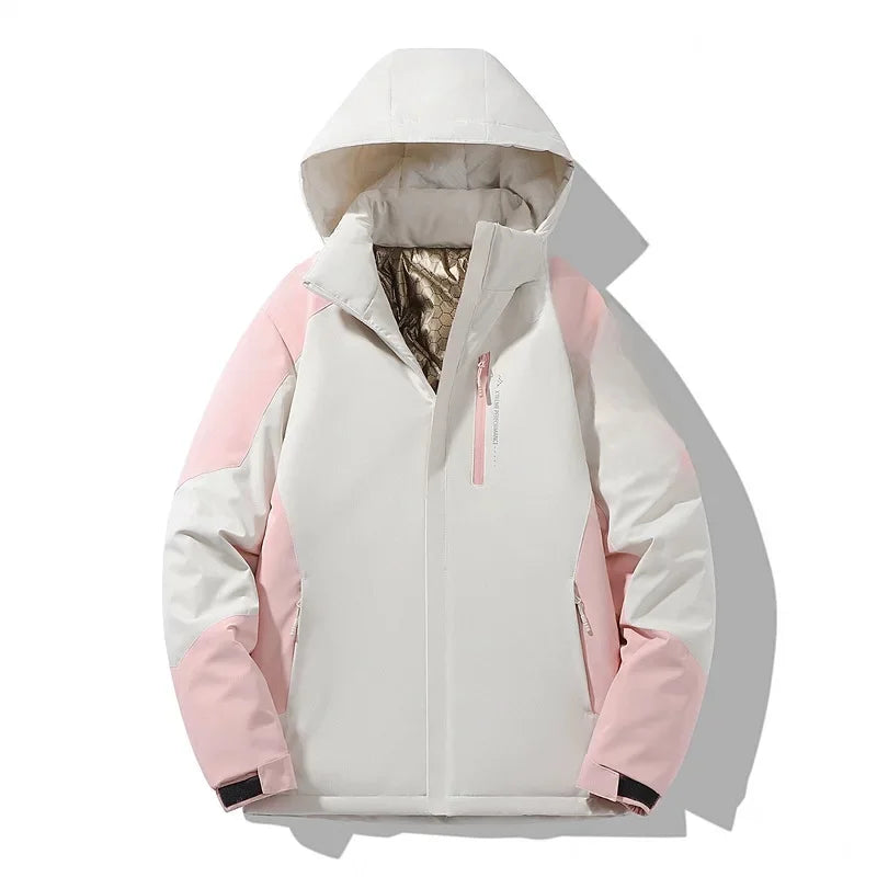 Wiktoria | Women’s ski jacket with a colour-block design and long sleeves