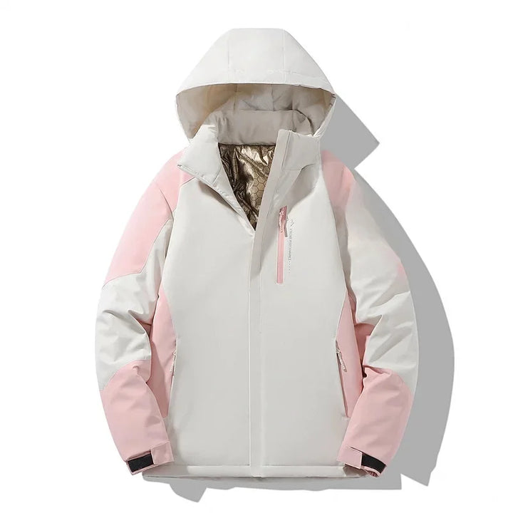 Wiktoria | Women’s ski jacket with a colour-block design and long sleeves