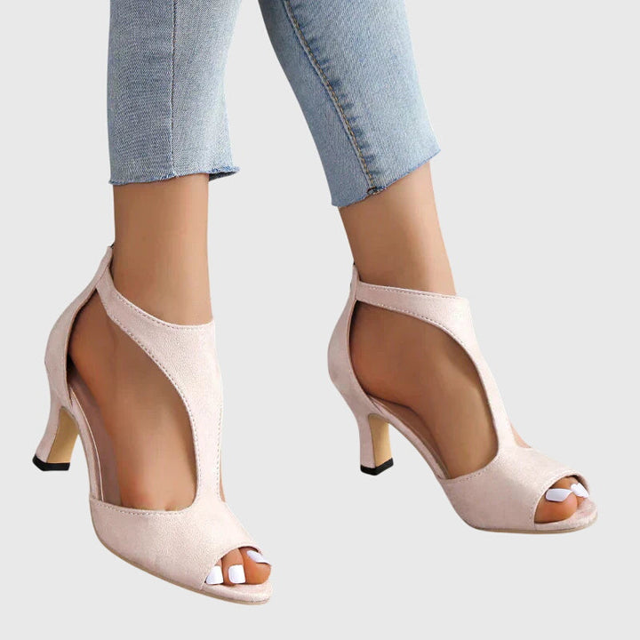 Maria | Suede Block Heel Sandals