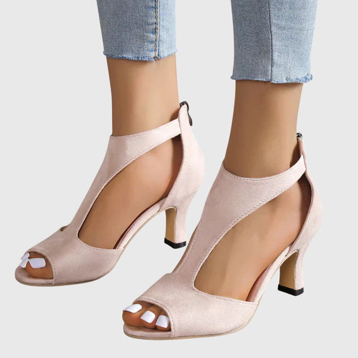 Maria | Suede Block Heel Sandals