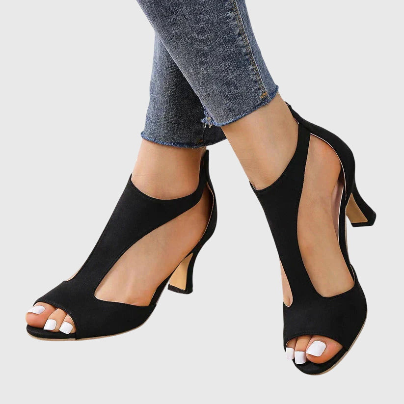 Maria | Suede Block Heel Sandals