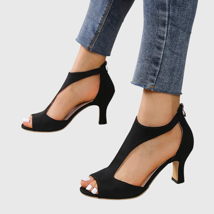 Maria | Suede Block Heel Sandals
