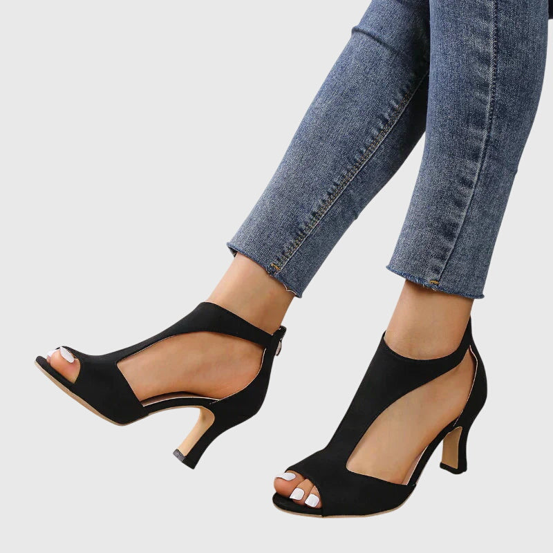 Maria | Suede Block Heel Sandals