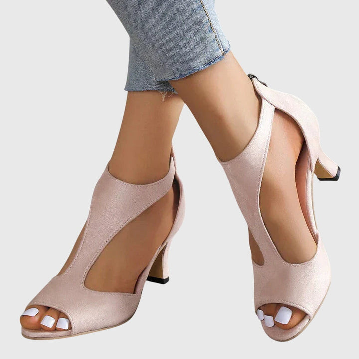 Maria | Suede Block Heel Sandals