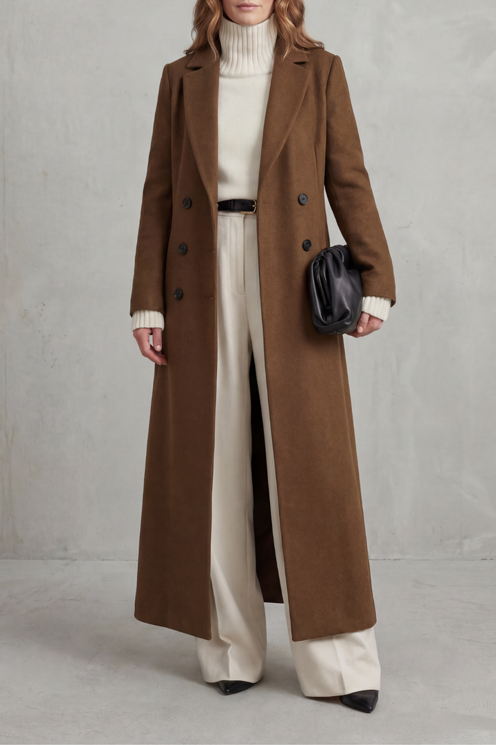 Vivian | Women's Longline Camel Wool Coat