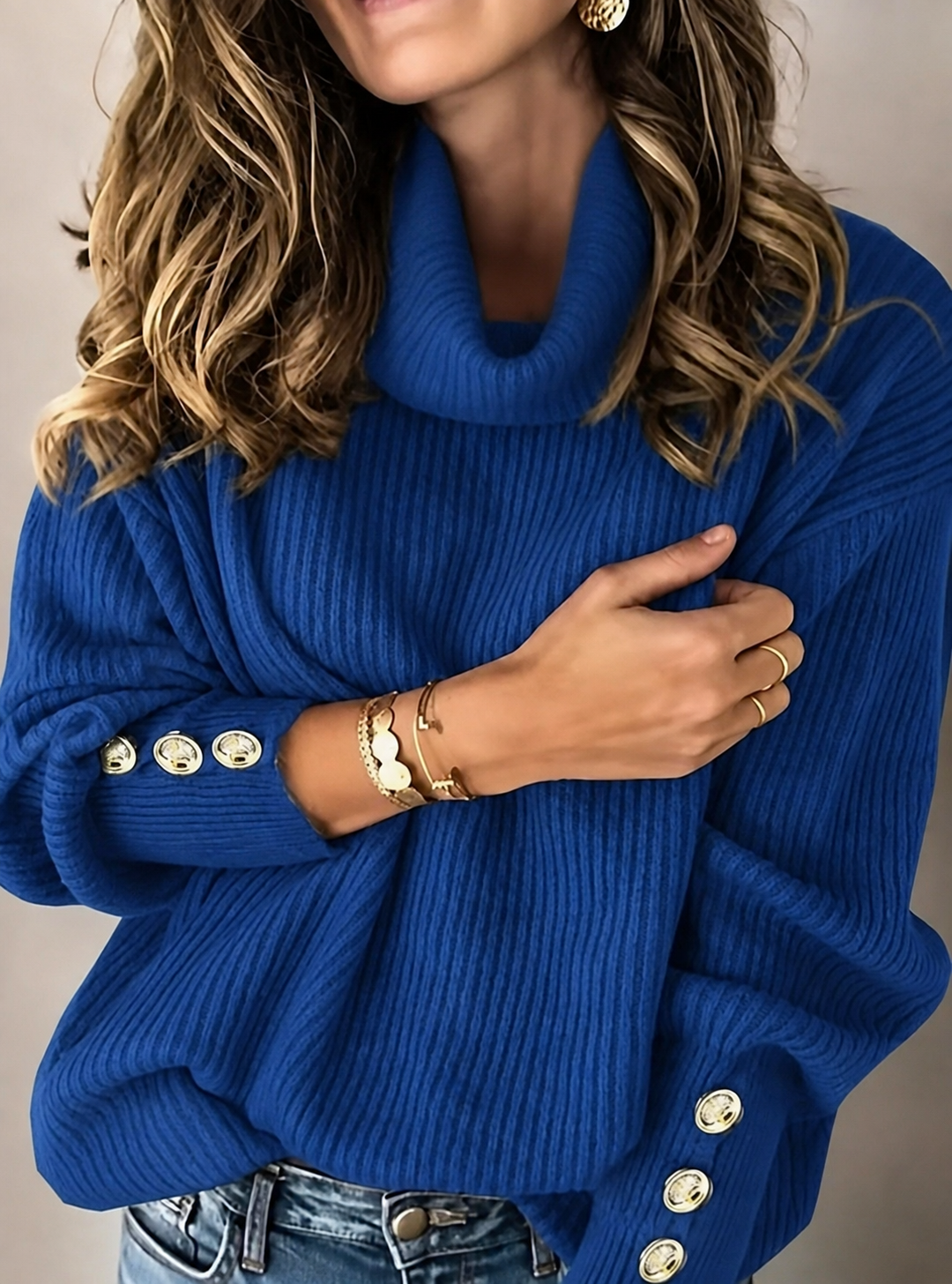 Gabrielle | Warm Turtleneck Knit Sweater