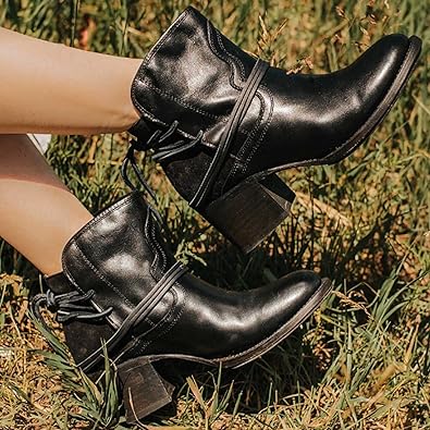 Emma | Western Ankle Boots with Block Heel
