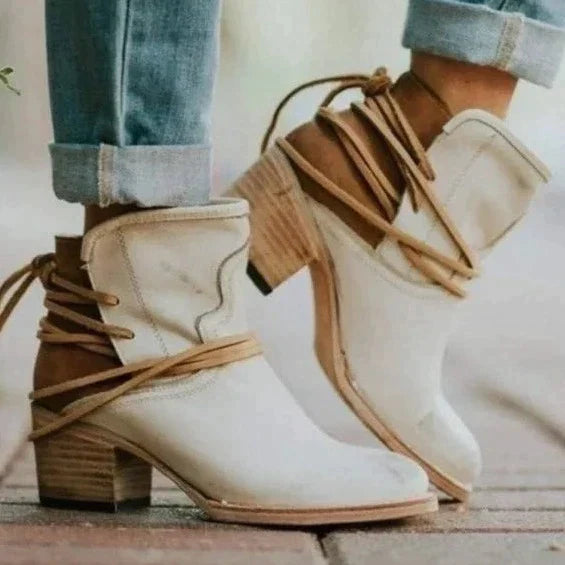 Emma | Western Ankle Boots with Block Heel