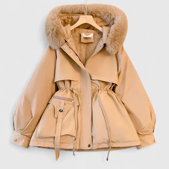 Evie | Women's Hooded Puffer Jacket with Faux Fur Trim
