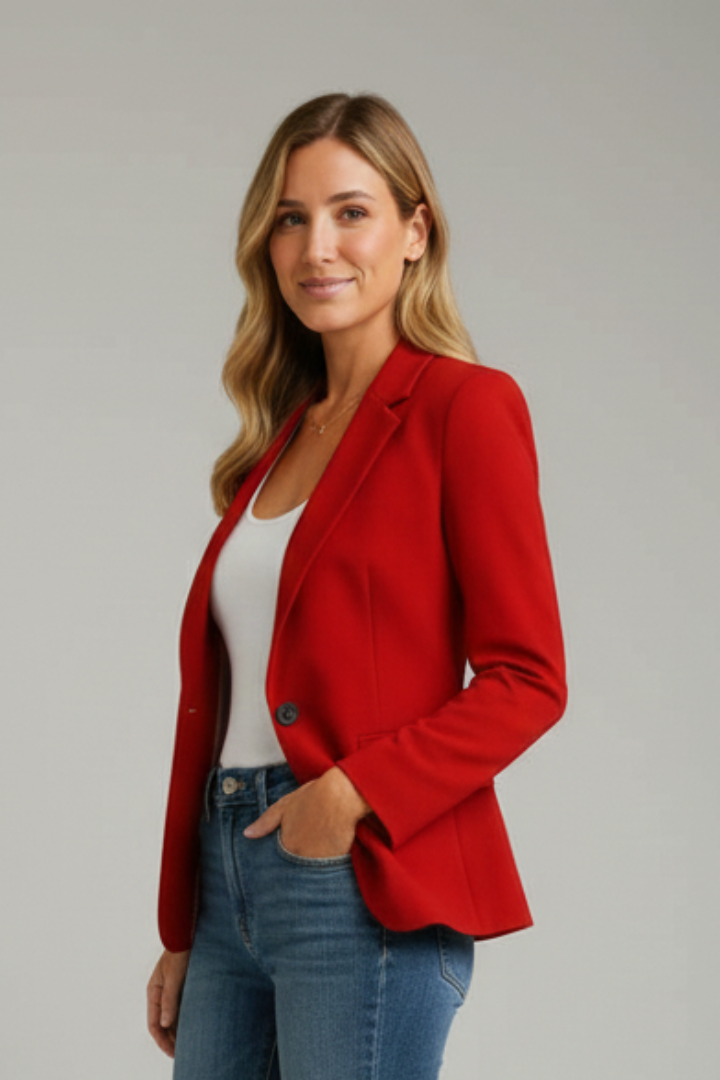 Julie | Women’s Blazer with Notched Lapel and Single Button