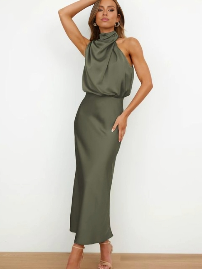 Doris | Women's Chic Halter-Neck Wedding Guest Dress