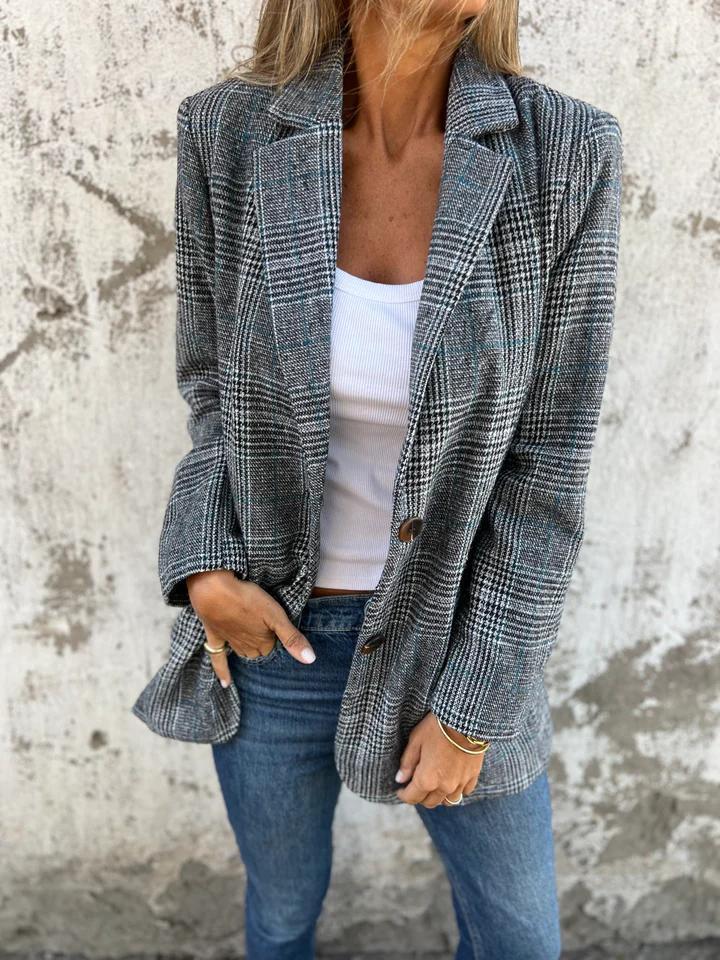 Colette | Women's Tailored Plaid Blazer