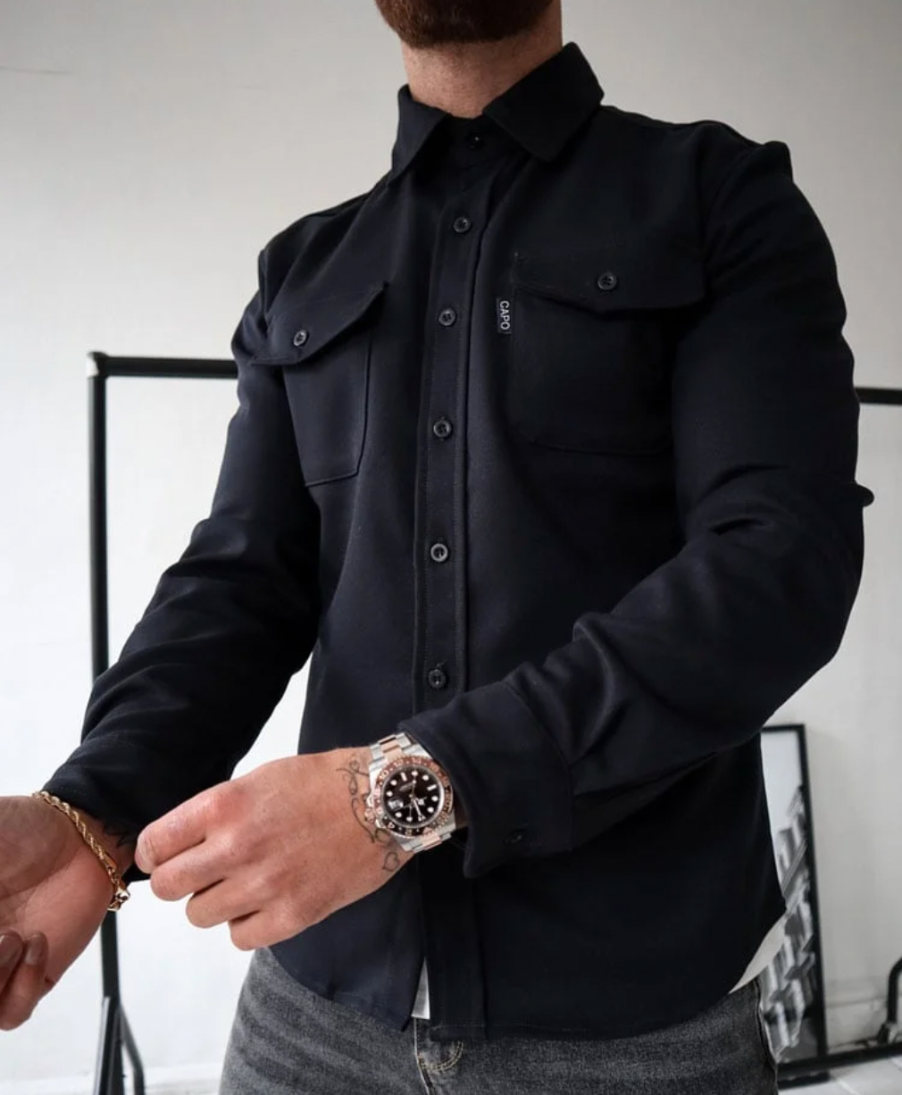 Alfred | Men's Casual Shirt Jacket with Button Front and Chest Pockets
