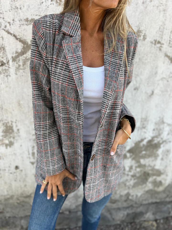 Colette | Women's Tailored Plaid Blazer