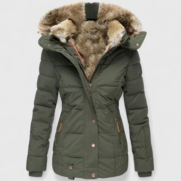 Isla | Cozy Faux Fur Hooded Winter Coat
