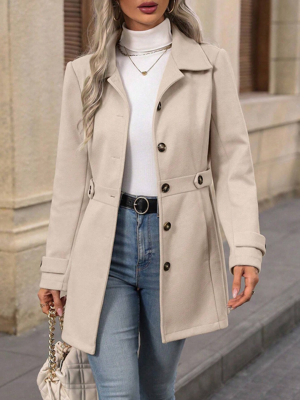 Violeta | Women's Tailored Trench Coat with Belt