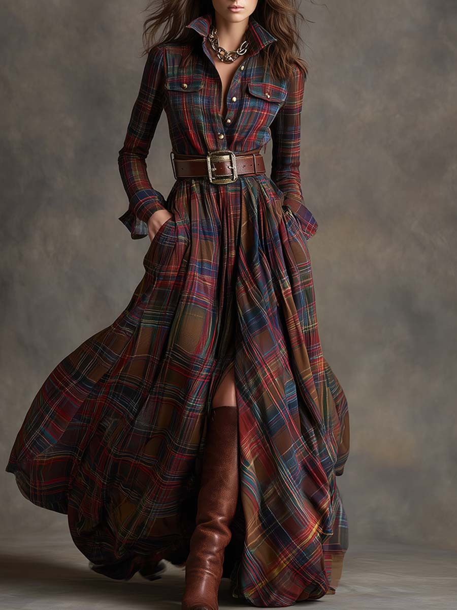 Louisa | Classic Belt Shirt Winter Dress