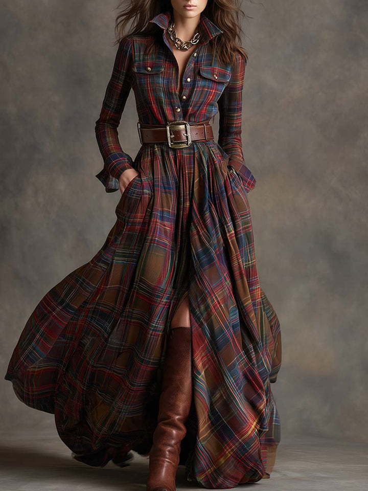 Louisa | Classic Belt Shirt Winter Dress