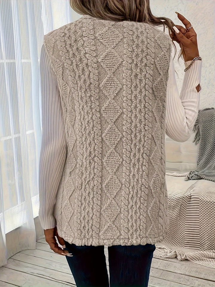 Nellie | Women's Textured Longline Sleeveless Vest