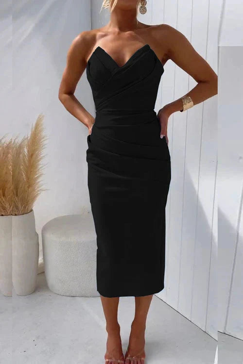 Ellie | Elegant Wedding Guest Midi Dress