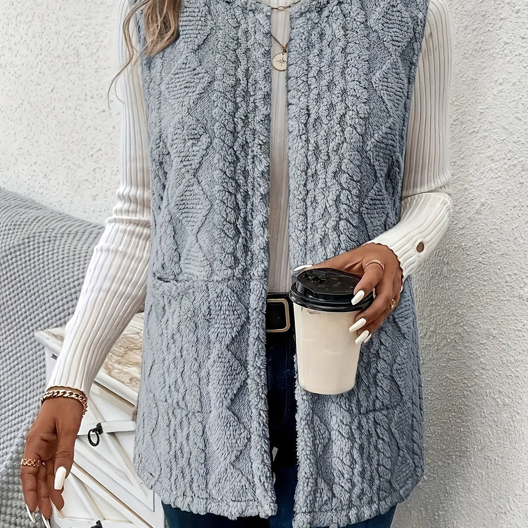 Nellie | Women's Textured Longline Sleeveless Vest