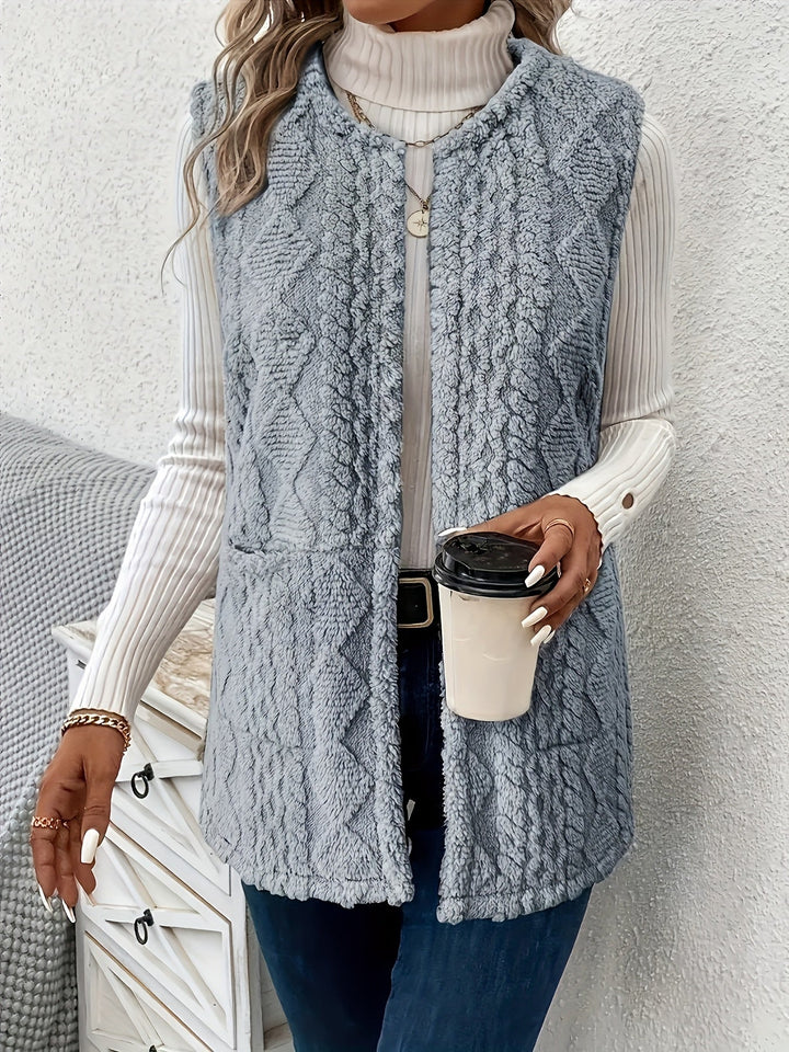Nellie | Women's Textured Longline Sleeveless Vest