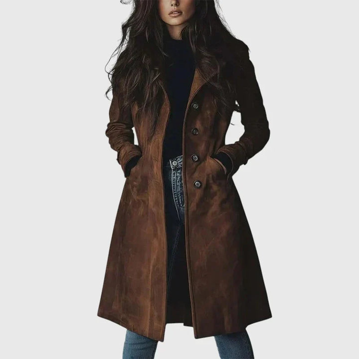 Amari | Women's Elegant Brown Trench Coat