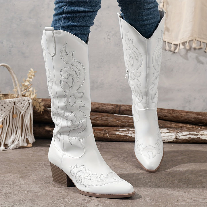 Tilda | Women's Knee-High Block Heel Cowboy Boots