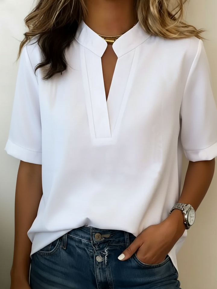 Chaya | Women's V-Neck Short Sleeve Blouse