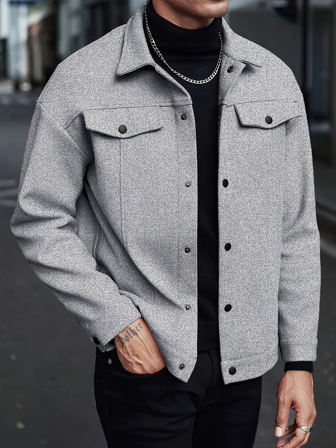 Harry | Men's Snap Button Trucker Jacket