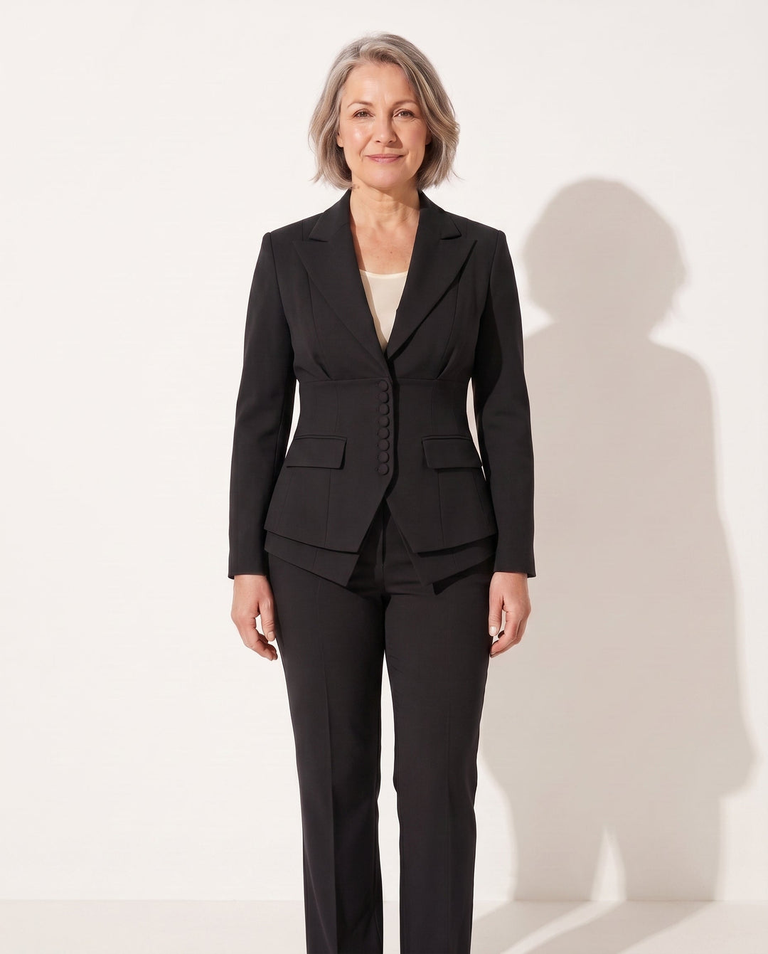Tamara | Women's Tailored Wide Leg Trousers Blazer Suit Set