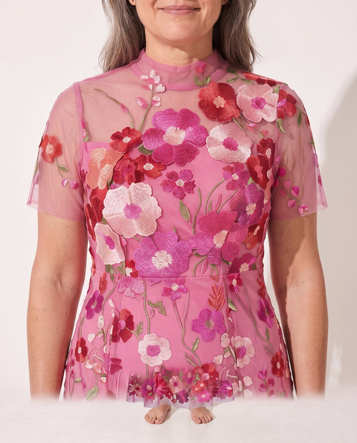 Viola | Floral Autumn Wedding Guest Midi Dress