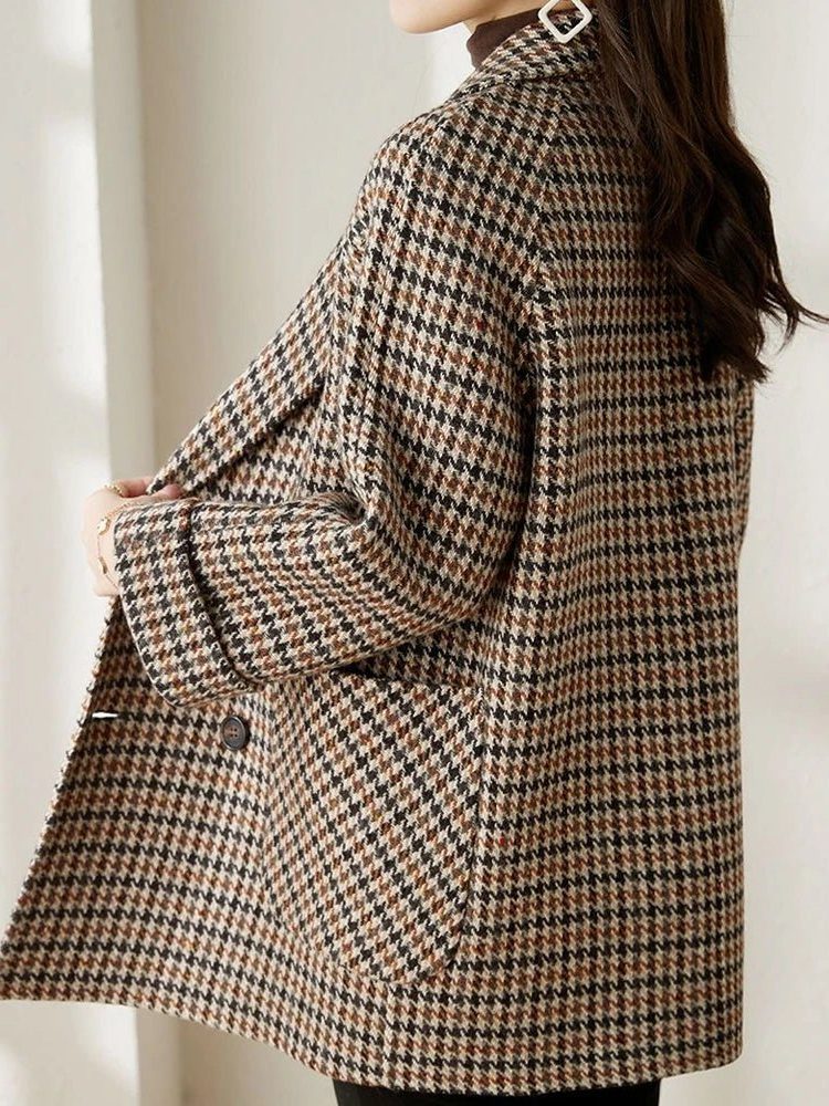 Millie | Women's Wool Houndstooth Blazer Coat