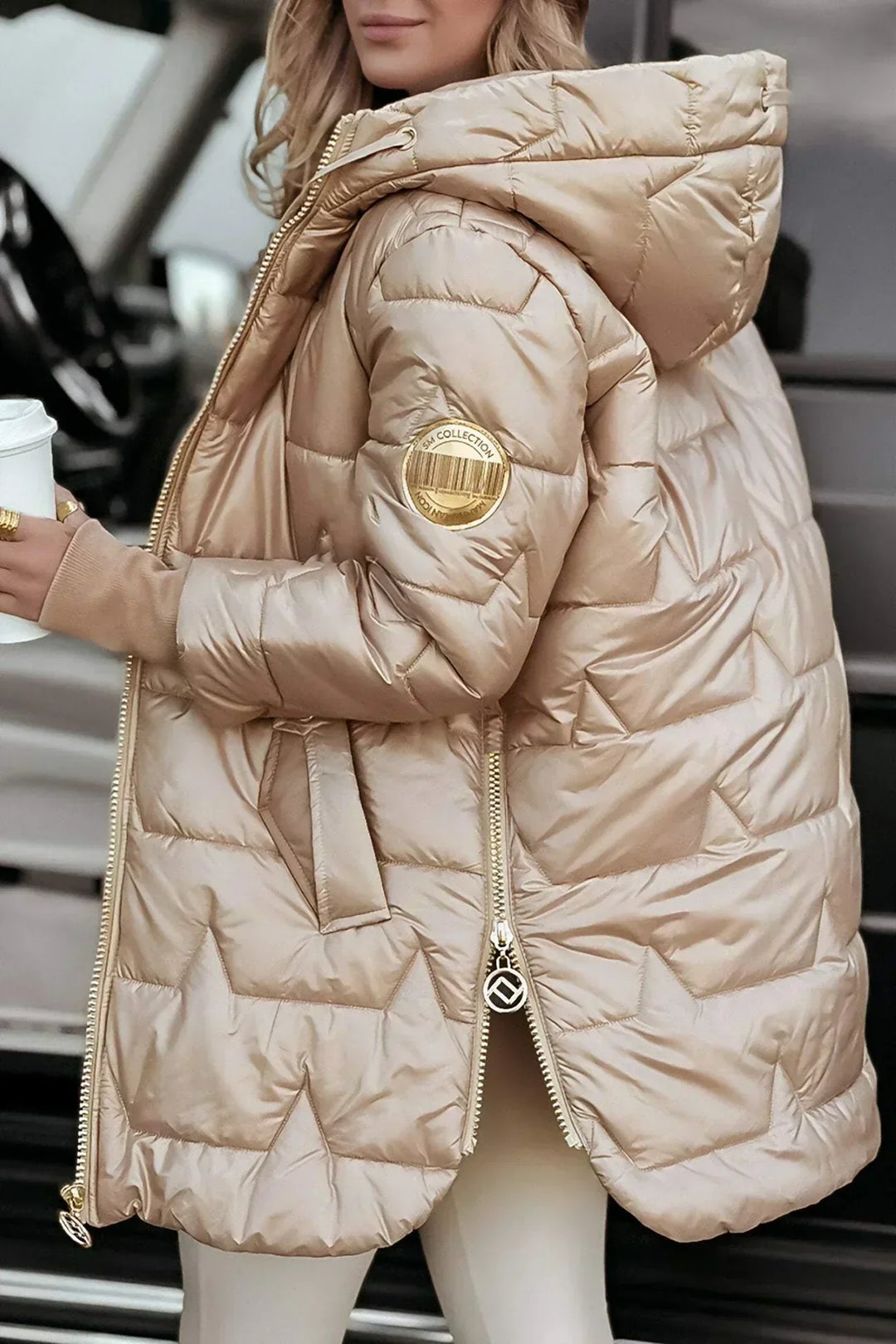 Royal | Women's Hooded Puffer Jacket with Diamond Quilting