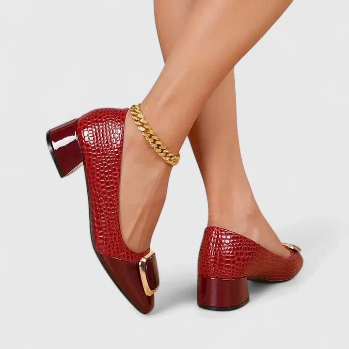 Crystal | Women's Block Heel Closed Toe Loafers