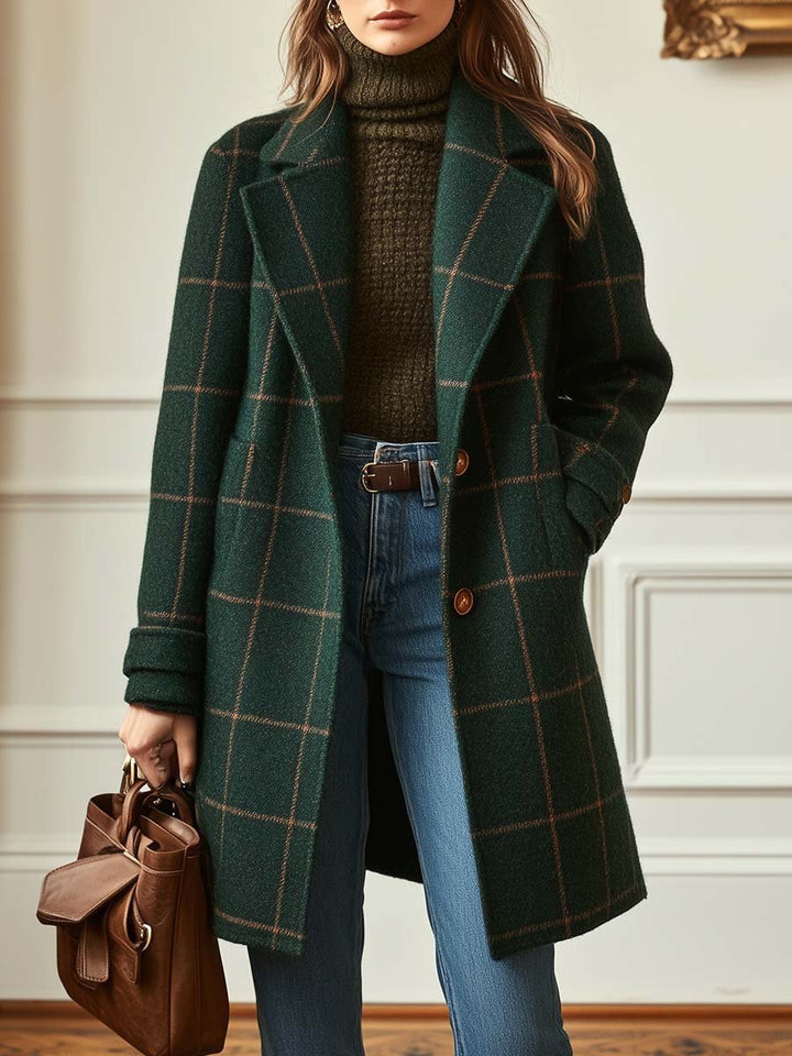 Scarlett | Women's Wool Check Coat