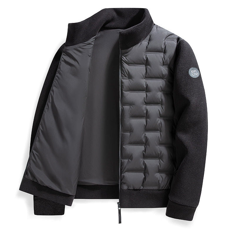 Sidney | Men's Fleece-Trim Quilted Down Jacket