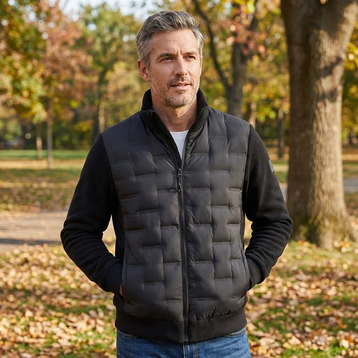 Sidney | Men's Fleece-Trim Quilted Down Jacket