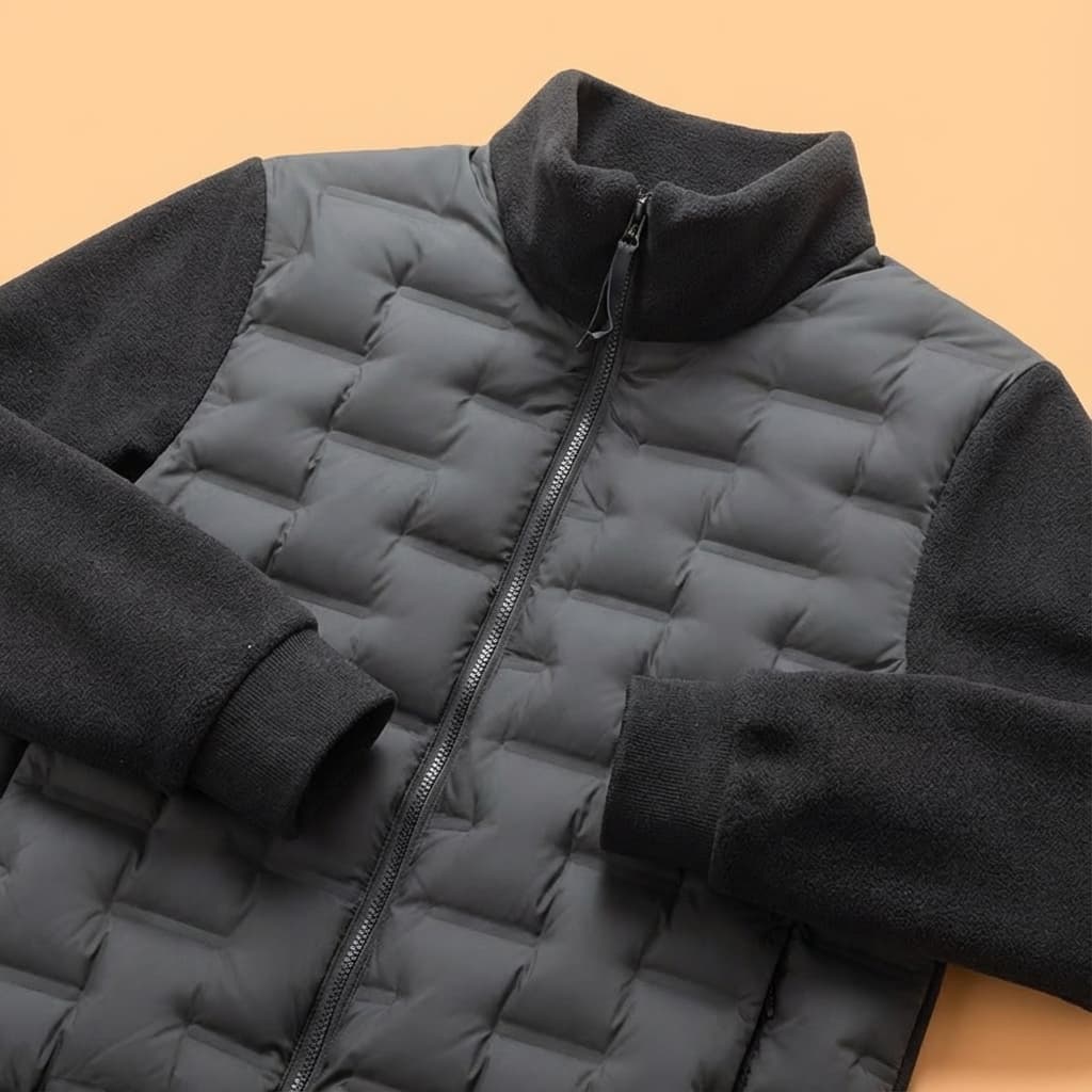Sidney | Men's Fleece-Trim Quilted Down Jacket