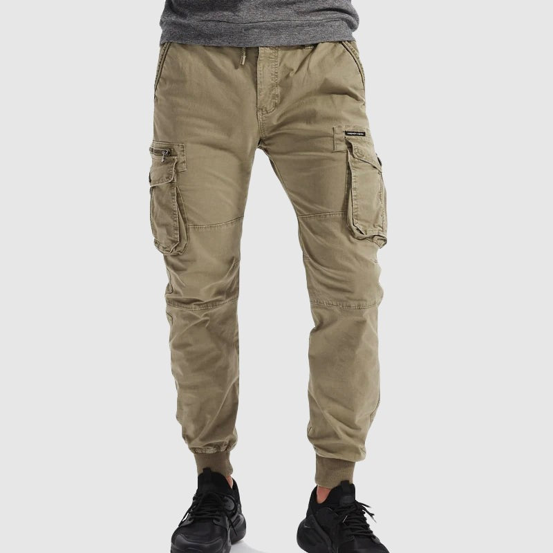 Lebron | Men's Elasticated Drawstring Multi-Pocket Cuffed Cargo Joggers