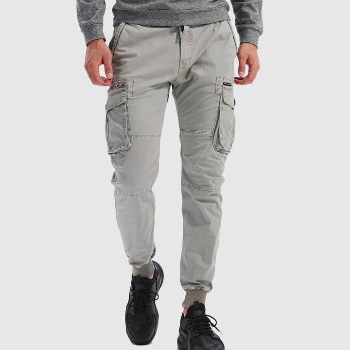 Lebron | Men's Elasticated Drawstring Multi-Pocket Cuffed Cargo Joggers