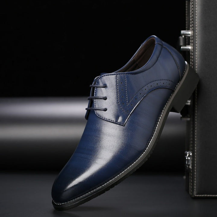 Marcus | Men's Lace-Up Brogue-Detail Round-Toe Derby Shoes